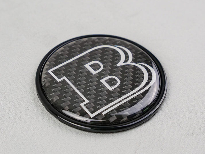 Metal Carbon Gray Brabus Badge Logo Emblem 55mm for Hood Trunk Mercedes-Benz G-Wagon G-Class W463 W463A
